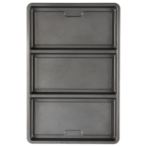 Premium Nonstick Divided Baking Sheet (11 x 17-Inch / Gray)