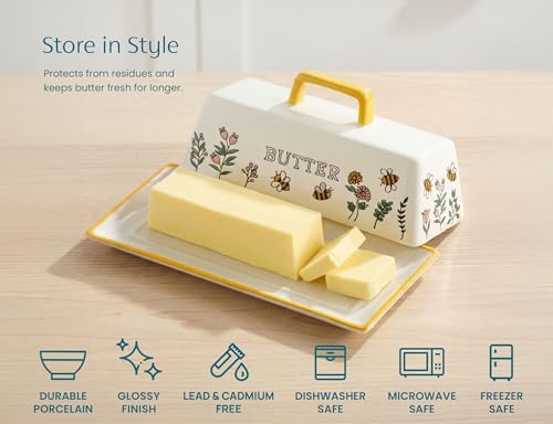 Ceramic Butter Dish with Lid (Meadow)