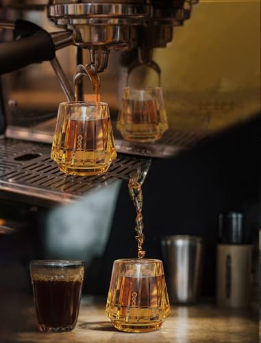 KissCup Crystal Espresso Cup Set of 2 (Amber Glow Set of 2)