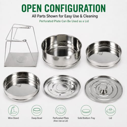 3 Tier Steamer Insert Pans for 6