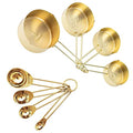Gold Measuring Cups and Spoons Set (Gold)