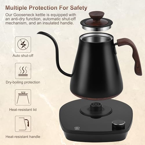 Gooseneck Electric Kettle (Black)
