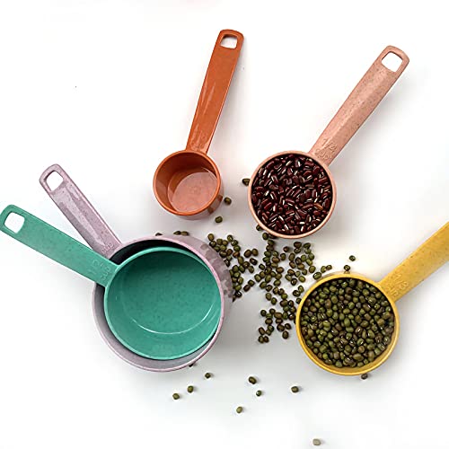 Plastic Measuring Cups and Spoons Set (Random Color Set)