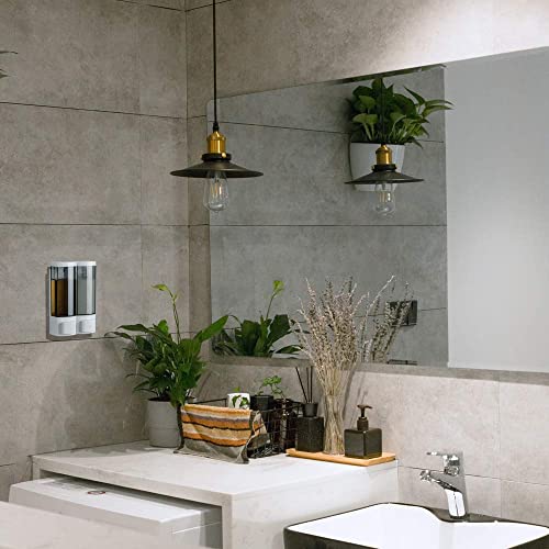 Double Soap Dispensers 250ml ABS Plastic Drill Free with Adhesive (2-Chamber)