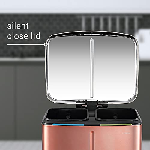 Marco 10.6 Gal Double Bucket Step Trash Can (Rose Gold)