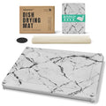 Kitchen Stone Dish Drying Mat (Marble-LightGray / 15.7" x 11.8")