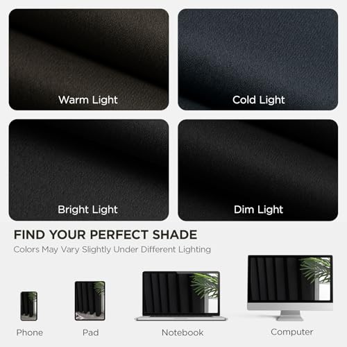 Christmas Blackout Curtains for Living Room (Black / 52"W x 90"L (Pack of 2))