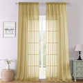 Gold Sheer Curtains 108 Inches Long 2 Panels (Gold / 59"W x 108"L (Pack of 2))