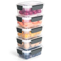 3cup Plastic Food Storage Containers With Lids For Portion Control (3 cups)