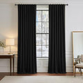 Black Curtains 84 inch Long 2 Panels Burg for Bedroom (Black / 52"W x 84"L (Pack of 2))