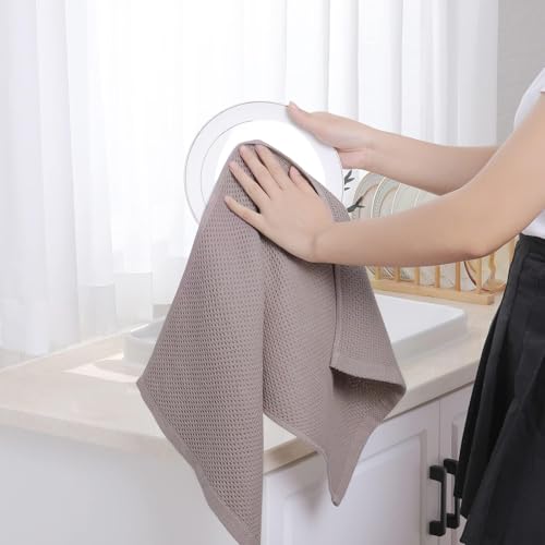 100% Cotton Waffle Weave Kitchen Dish Towels 24 (Mixed Color / 13 X 28 - 24 Pack)