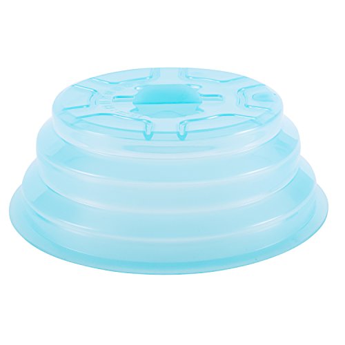 Collapsible Silicone Microwave Plate Cover Splatter Guard (11" / Blue)