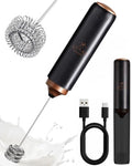 Rechargeable Milk Frother Handheld (Dark Black Copper / Rechargeable Z1 Motor Max)