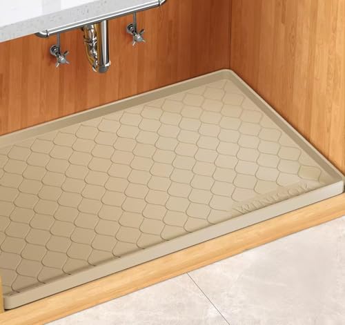 Waterproof Under Sink Mat 40" x 19" (19"W x 40"L / Beige)