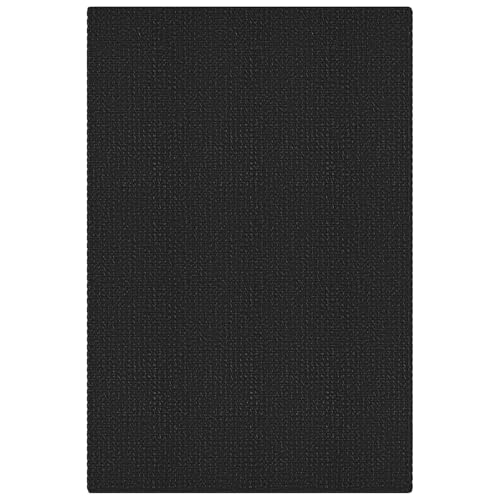 Indoor Door Mat 2x3 ft Small Area Rugs Washable Front Door Mat Non Slip Rubber Backed Entryway Rug Cotton Entrance Doormat for Front Porch Bathroom Kitchen Bedroom (Black/Dark Grey / 2' x 3' (Rectangular))