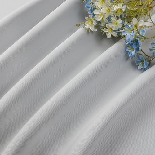Custom Blackout Curtains for Bedroom Living Room (Greywish White / Customsize)