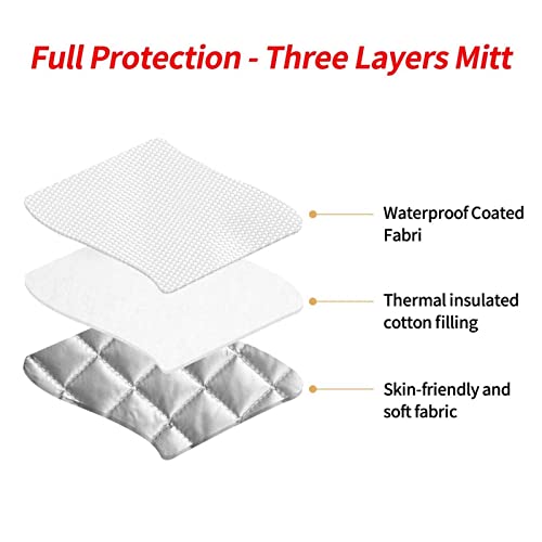 Black Cat Wildflower Hot Pads and Oven Mitts Set of 3 (Wildflower)