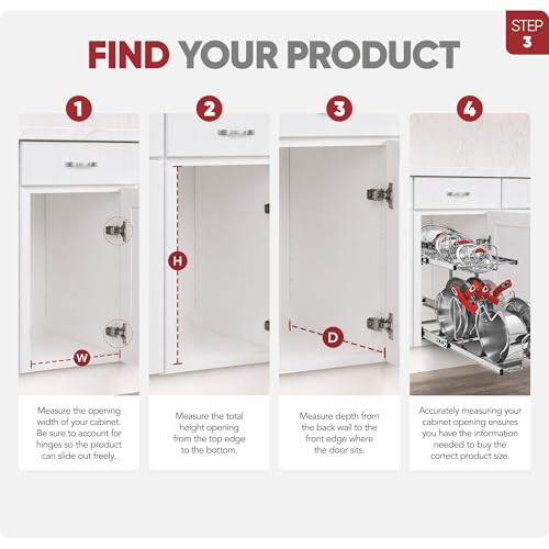Dual Kitchen Cabinet Pullout Organizer (12" Width)
