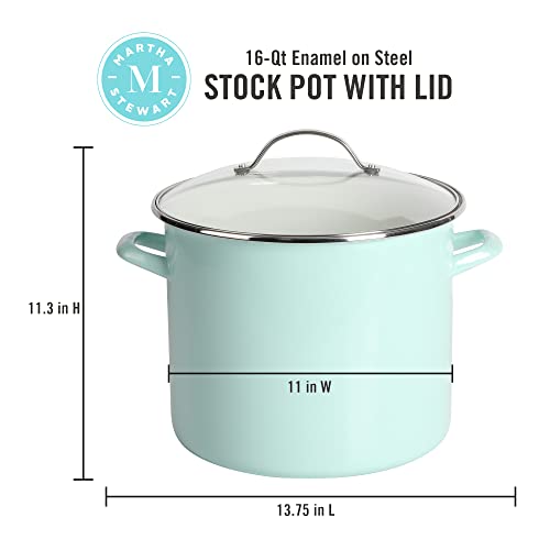 Thayer 12 Quart Enamel on Steel Scratch (11.6 Quarts / Martha Blue)