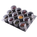 12 Magnetic Spice Jar Containers Spice Tins (12 MAGNETIC SPICE TINS WITH WALL PLATES)