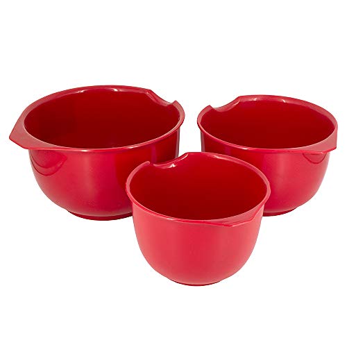 Mixing Bowls with Pour Spout (3 count / 3pc Red)