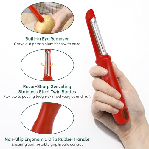 Swivel Vegetable Peeler (Red)