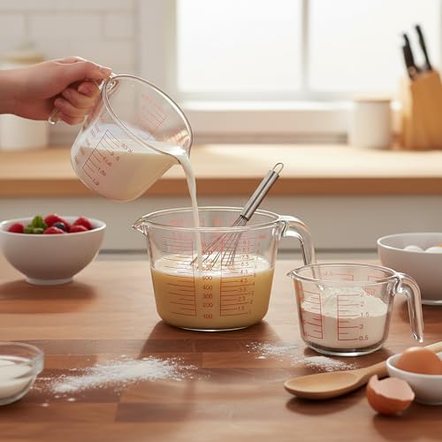 6 Pcs Glass Measuring Cups (Extra Large)