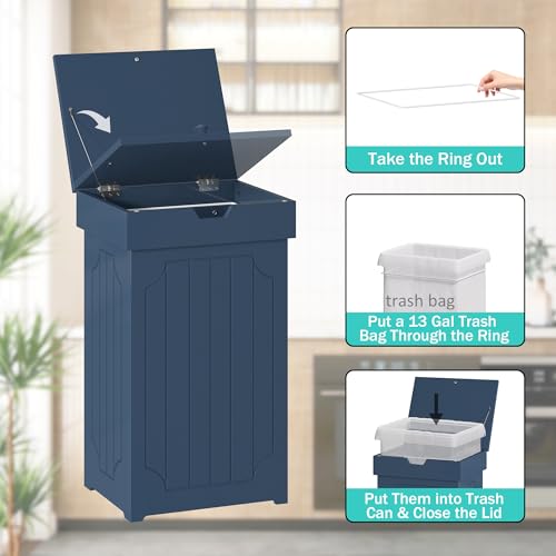 Trash Can Cabinet (Blue)