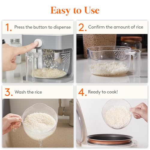 Rice Container 29 Lbs (Light Grey)