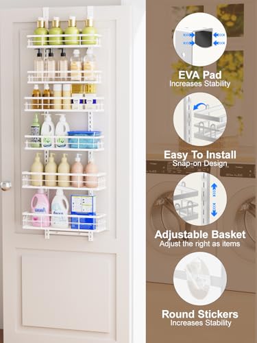 Over the Door Pantry Organizer (White / 6 Tier-M)