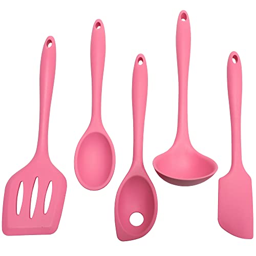Premium Silicone Cooking Ladle (Pink / 11.25 inch)