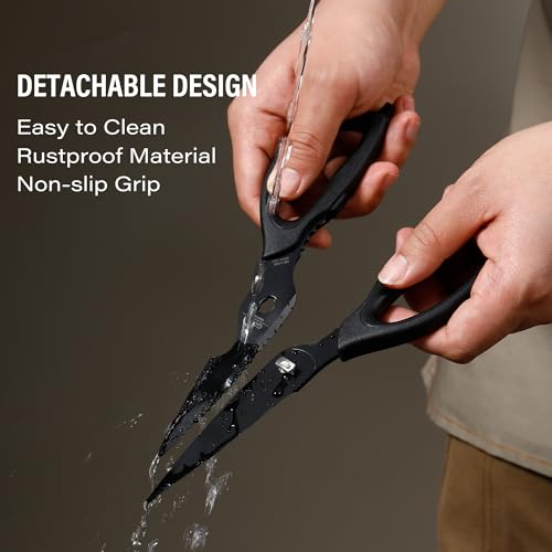 Heavy Duty Kitchen Shears Come Apart Kitchen Scissors with Serrated Blade