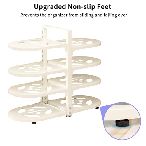 Adjustable Heavy Duty Pots and Pans Organizer Under Cabinet (White / Reinforced Heavy Duty)