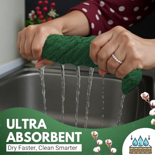 Kitchen Towels (Sturdy Green / 15 x 25)