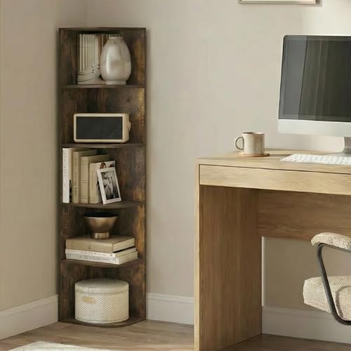 PASIR Book Shelf (Amber Pine / 5-Tier Corner)