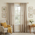 108 Inches Long Taupe Sheer Curtains for Living Room 2 Panel Sets Light Filtering Window Drapes for Sliding Door Back Tab Draperies Floor to Ceiling Curtains Soft (50"W x 108"L (Pack of 2) / Taupe-new)