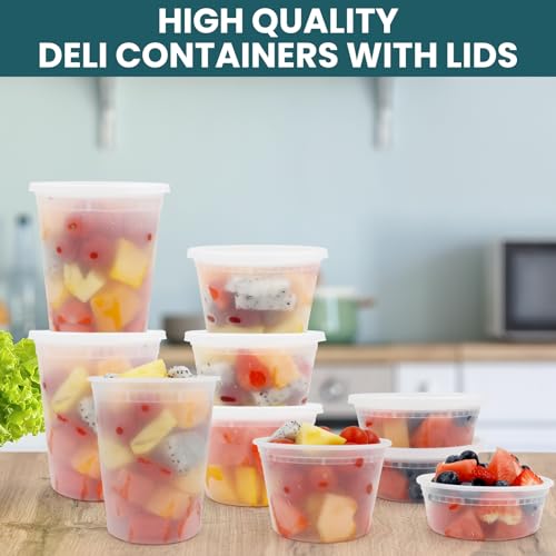 Deli Containers with Lids 48 Sets