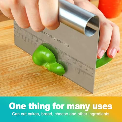 2 Pack Stainless Steel Dough Cutter & Pastry Scraper
