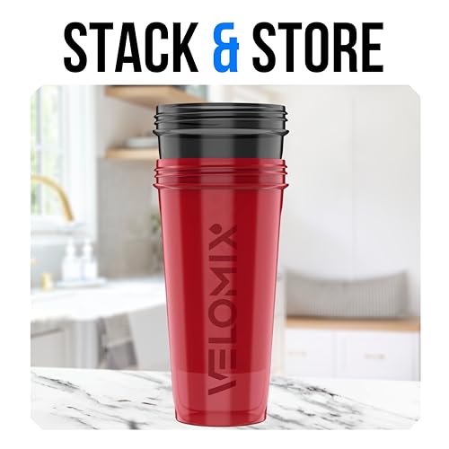 2 Pack 28oz Protein Shaker Bottle for Protein Mixes (B8) Red / Black)