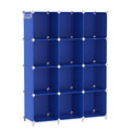 Cube Storage Organizer Closet Organizers 12 Cube Storage Shelves (Dark Blue)
