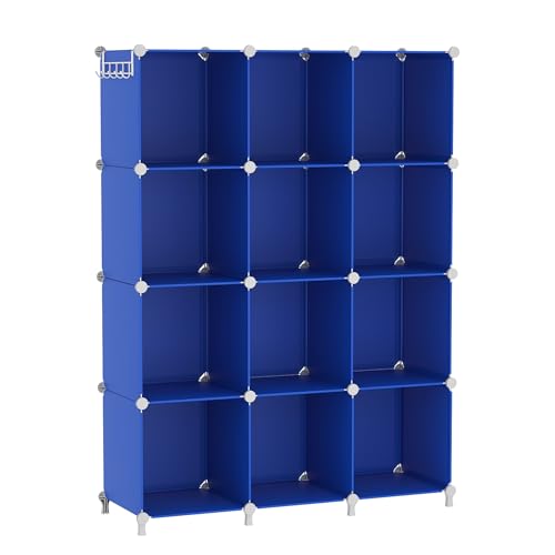Cube Storage Organizer Closet Organizers 12 Cube Storage Shelves (Dark Blue)