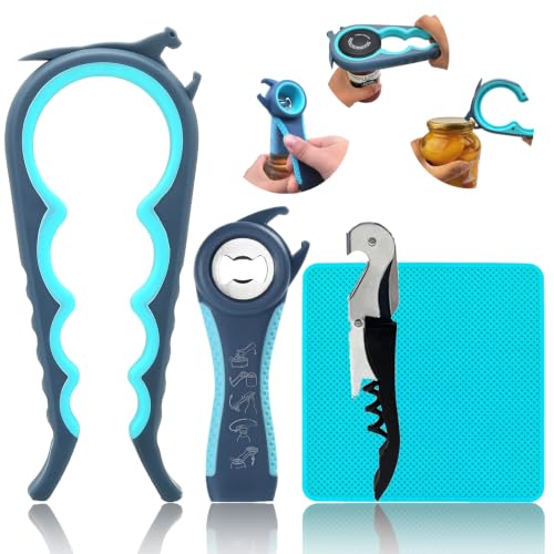 Jar Opener for Weak Hands (Blue and Grey)