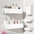 Adhesive Shower Shelves (White / 5 pieces)