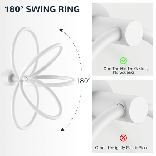 Toilet Paper Holder and Towel Ring Set (White)