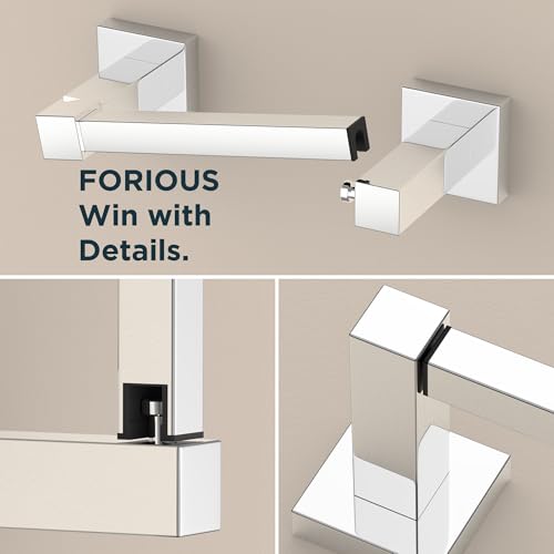 Toilet Paper Holder and Towel Ring Set (Chrome)