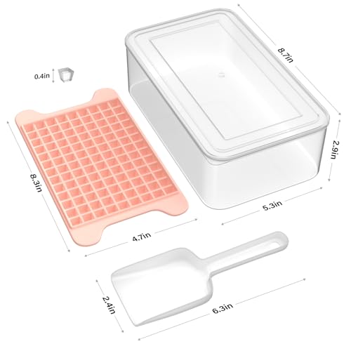 Mini Ice Cube Tray for Freezer (Pink)