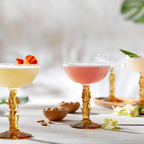 Tiki Coupe Cocktail Glasses (Tiki 4)