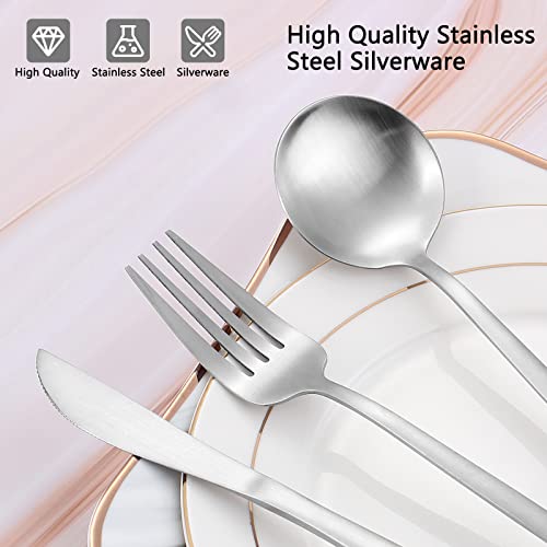 Matte Silverware Set (Matte Silver)