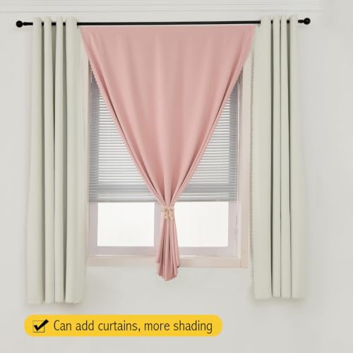 Self Adhesive Blackout Curtains (59"W x 59"L (Pack of 2) / Pink)
