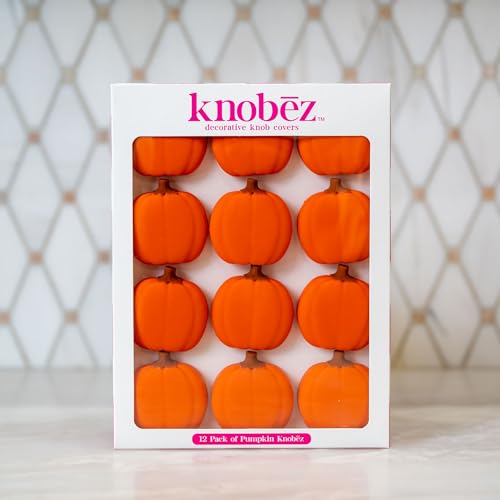 12pk Pumpkin Decorative Knob Covers (Pumpkin)